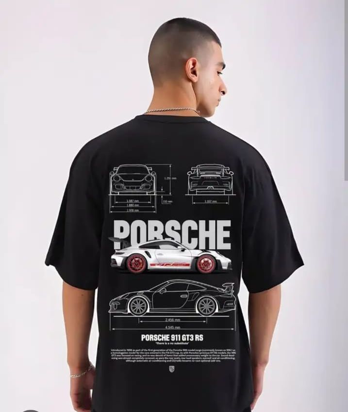 Men’s Black Porsche Graphic T-shirt