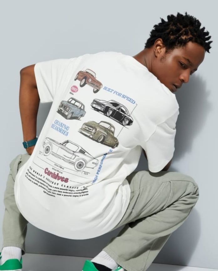 Men’s White "Classic Cars" T-shirt