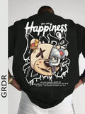 Men’s Black "Happiness" Graphic T-shirt