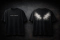 Men’s Black Wings Oversized T-Shirt
