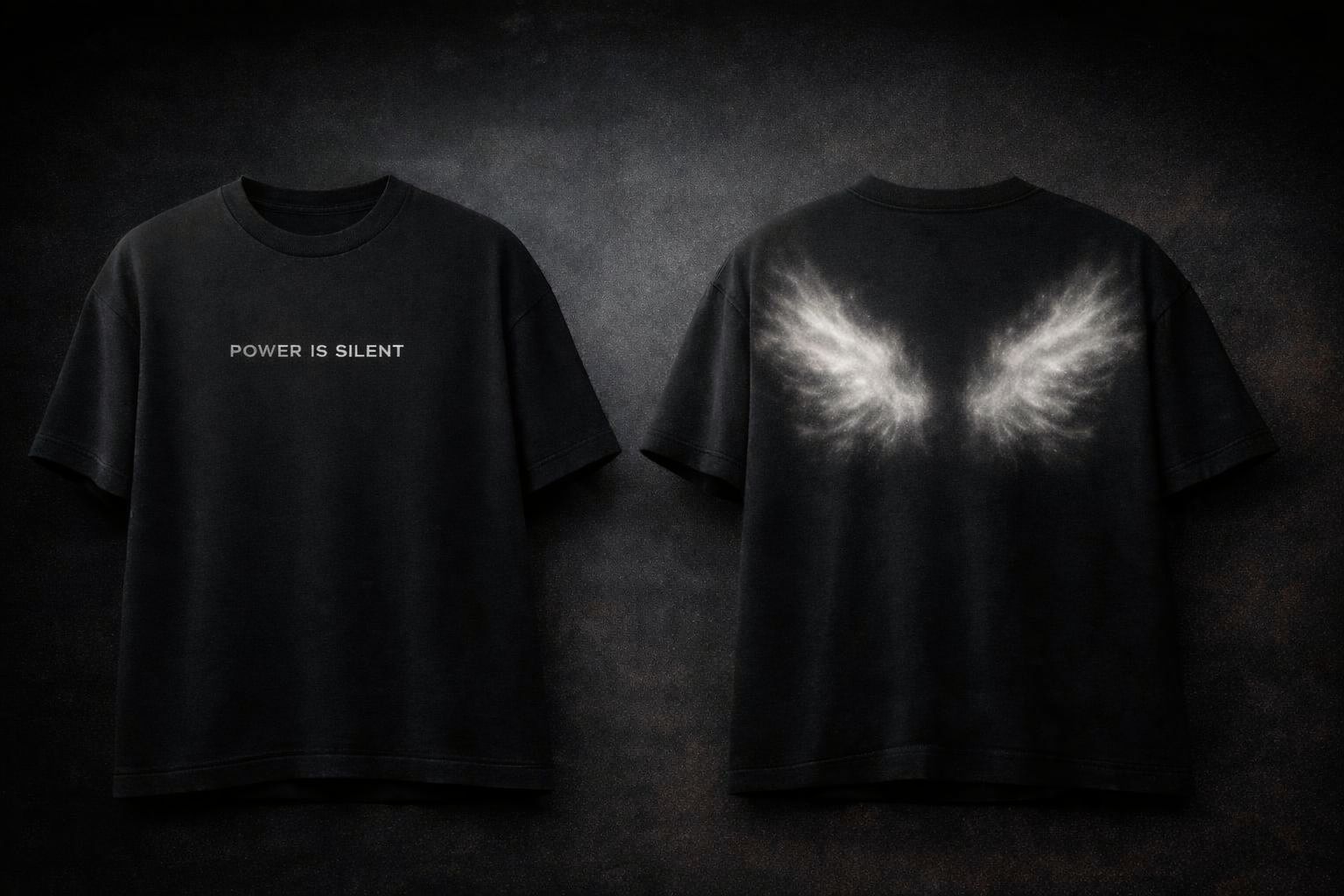 Men’s Black Wings Oversized T-Shirt
